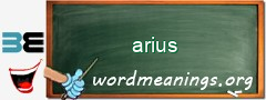 WordMeaning blackboard for arius